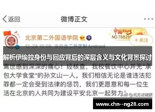 解析伊埃拉身份与回应背后的深层含义与文化背景探讨